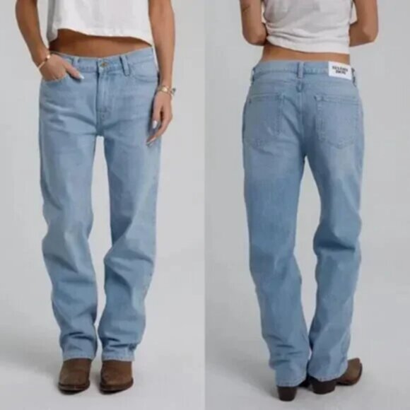 Dairy Boy Relaxed Straight Leg Denim Jean in Light Wash 25 - Picture 1 of 5